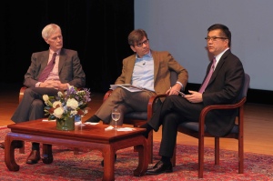 ABC's Chief Political Correspondent, George Stephanopoulos, interviewing US Ambassador, Gary Locke