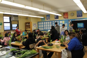 Our students had the opportunity to design and build their own plant and flower arrangement.