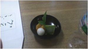 Sample of matcha ice cream from Aoi Seicha Co., Ltd Tea Factory in Nishio